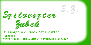 szilveszter zubek business card